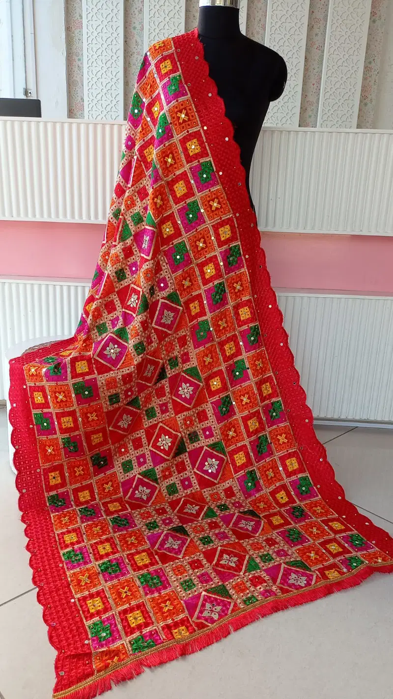 Chiffon Phulkari Embroidered Dupatta Catalog